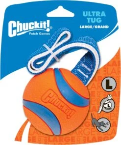 Chuckit! Chuckit Ultra Tug – Hondenspeelgoed - Blauw/Oranje – Large - ø 7 Cm