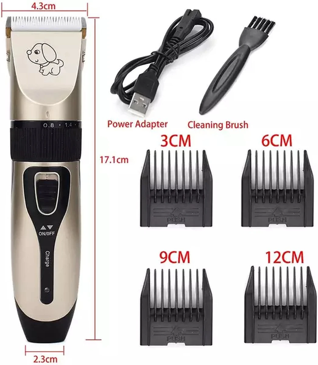 Merkloos Professionele Dierentondeuse - Scheerapparaat Voor Honden En Katten - Trimmer - 4 Opzetstukken - Oplaadbaar - Draadloos - Stil - Verschillende Haar En Vachtlengtes - Haartrimmer - Hondentrimmer - Honden Trimmer - Honden Knippen - Haren Knippen 8 Merkloos Professionele Dierentondeuse - Scheerapparaat Voor Honden En Katten - Trimmer - 4 Opzetstukken - Oplaadbaar - Draadloos - Stil - Verschillende Haar En Vachtlengtes - Haartrimmer - Hondentrimmer - Honden Trimmer - Honden Knippen - Haren Knippen - Afbeelding 8