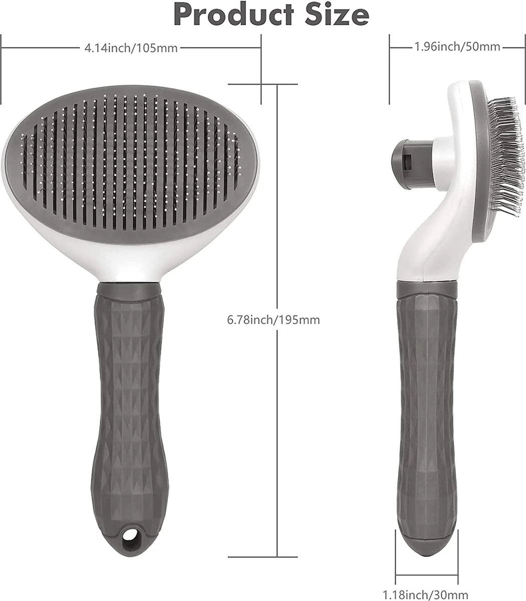 Igoods Kattenborstel - Kattenhaar Verwijderaar - Ontpluizer - Grijs 3 Igoods Kattenborstel - Kattenhaar Verwijderaar - Ontpluizer - Grijs - Afbeelding 3