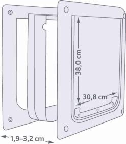 Trixie 2-Weg Hondenluik Wit - M-XL 39 X 45 CM -Hondenbenodigdheden 1053x1200 3