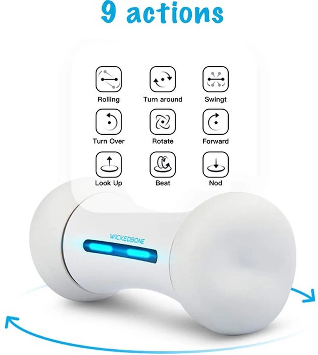 Wickedbone - Automatisch, Interactief En Intelligent Speelgoed Voor Honden - App & Bluetooth Bestuurbaar - USB Oplaadbaar 11 Wickedbone - Automatisch, Interactief En Intelligent Speelgoed Voor Honden - App & Bluetooth Bestuurbaar - USB Oplaadbaar - Afbeelding 11