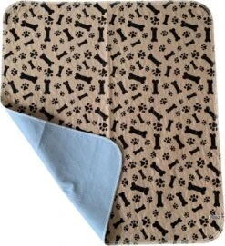 Sharon B - Puppy Training Pad - Plasmat - Beige Met Botjesprint - 80x90 Cm - Hondentoilet - Herbruikbaar - Wasbaar -Hondenbenodigdheden 1093x1200 1