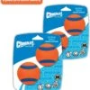 Chuckit! Ultra Ball M – Honden Speelgoed – Hondenbal– Drijft Op Water – Stuitert – Veilig Voor Gebit – Honden Bal – Ideaal Met De Ballenwerper – Ø 6cm – Oranje/Blauw – Hondenspeeltjes– 4-Pack
