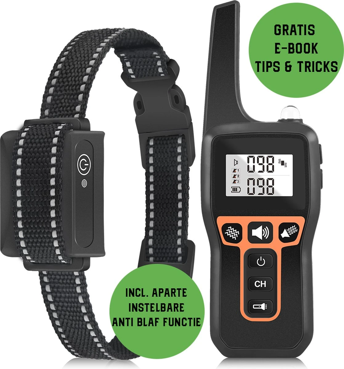 Anti Blafband EN Trainingshalsband In 1 - UNIEK SYSTEEM - 1000m Bereik - 100 Levels - Trainingsband - Antiblafband - Teletac - Geluid En Vibratie/trilling - Grote En Kleine Honden - Volledig Waterdicht - Anti Blafband 1 Anti Blafband EN Trainingshalsband In 1 - UNIEK SYSTEEM - 1000m Bereik - 100 Levels - Trainingsband - Antiblafband - Teletac - Geluid En Vibratie/trilling - Grote En Kleine Honden - Volledig Waterdicht - Anti Blafband