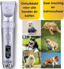 AVE Pets® Volledige Hondentondeuse Set Met Display - Draadloos Tondeuse - Scheerapparaat Voor Je Hond Of Kat - Huisdier Trimmer - Dierentondeuse - Dieren Verzorging -Hondenbenodigdheden 1127x1200