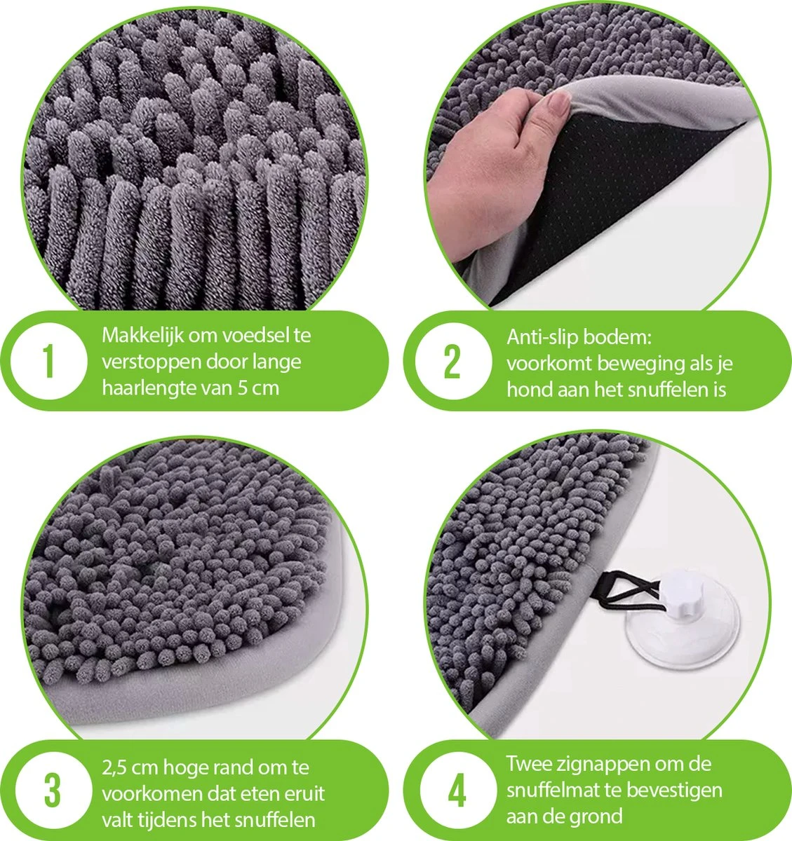 SNOOTS - Snuffelmat Hond - Snuffelmatten Voor Hond En Puppy - Honden Speelgoed Intelligentie - Agility Voor De Hond - Hondentraining - Denkspel Hond - Wasbaar Incl. Zuignappen 6 SNOOTS - Snuffelmat Hond - Snuffelmatten Voor Hond En Puppy - Honden Speelgoed Intelligentie - Agility Voor De Hond - Hondentraining - Denkspel Hond - Wasbaar Incl. Zuignappen - Afbeelding 6