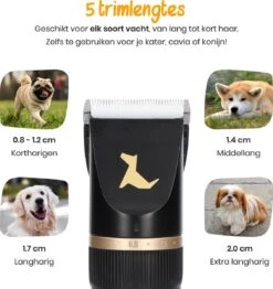 Loyalpetclub® Professionele 2-in-1 Hondentondeuse Voor Dikke Vacht – Draadloze Honden Tondeuse & Hondentrimmer – Stille Tondeuse Katten & Honden Trimset - Inclusief Opbergtasje -Hondenbenodigdheden 1131x1200 1