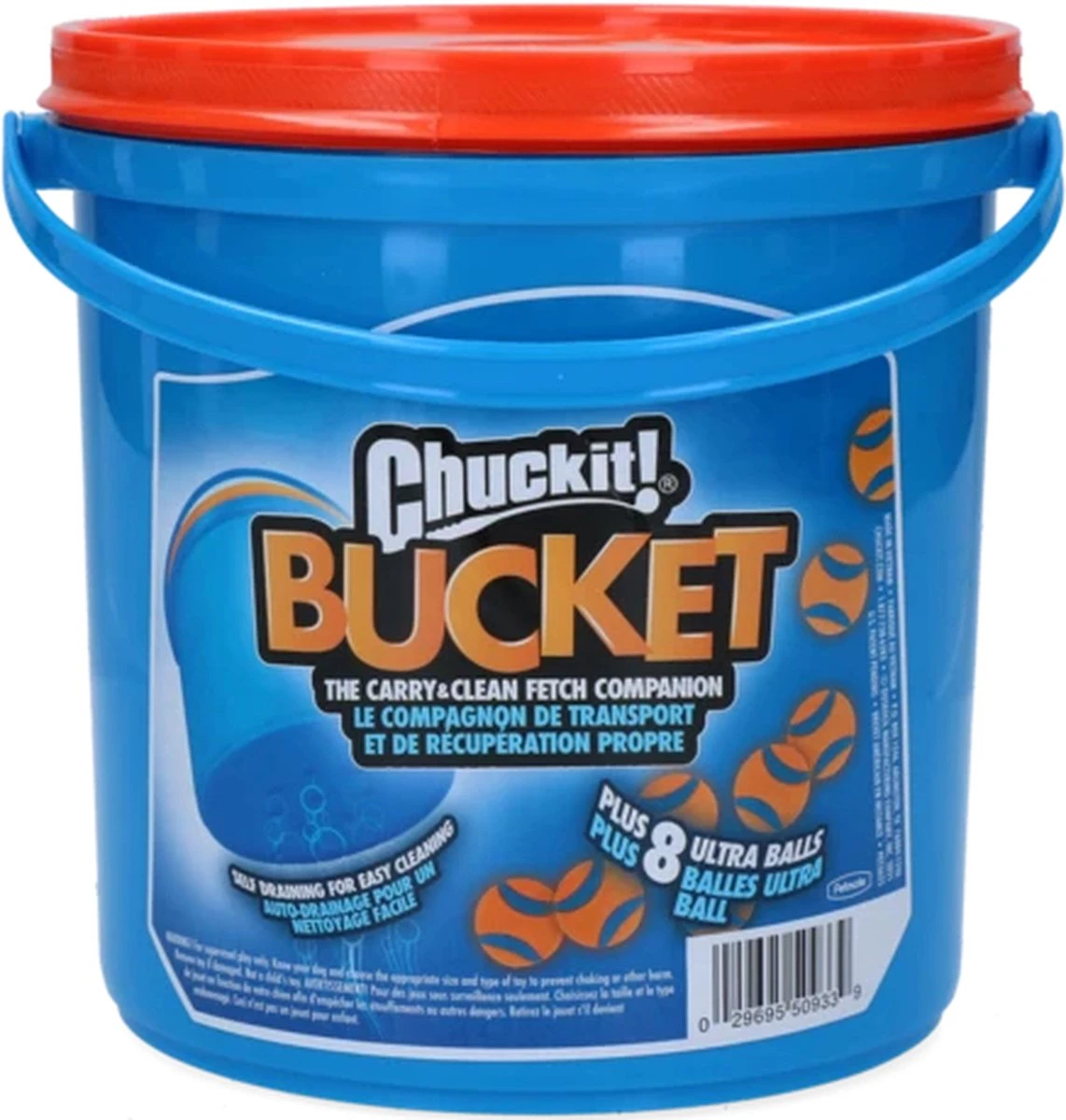 Chuckit! Bucket Met 8 Ultra Ballen (M) – Honden Speelgoed – Apporteren – Drijft Op Water – Stuitert – Veilig Voor Gebit – Honden Bal – Ideaal Met De Ballenwerper – Ø 7cm – Oranje/Blauw - Apporteerspeelgoed 2 Chuckit! Bucket Met 8 Ultra Ballen (M) – Honden Speelgoed – Apporteren – Drijft Op Water – Stuitert – Veilig Voor Gebit – Honden Bal – Ideaal Met De Ballenwerper – Ø 7cm – Oranje/Blauw - Apporteerspeelgoed - Afbeelding 2