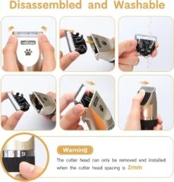 Nobleza Dieren Tondeuse Set - 4 Opzetkammen - Draadloos - Voor Huisdieren Katten & Honden -Hondenbenodigdheden 1147x1200 2