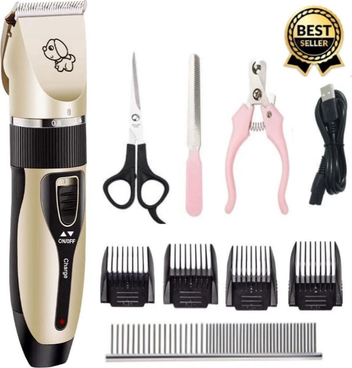 Complete Hondentondeuse Set - Draadloos Tondeuse - Scheerapparaat Voor Je Hond Of Kat - Huisdier Trimmer - Professionele Dierentondeuse - Dieren Verzorging - 1 Complete Hondentondeuse Set - Draadloos Tondeuse - Scheerapparaat Voor Je Hond Of Kat - Huisdier Trimmer - Professionele Dierentondeuse - Dieren Verzorging -