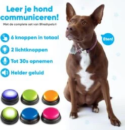 BFreshPets Praatknop Voor Honden - 6 Stuks - Dogbuttons - Hondenspeelgoed - Honden Training - Laat Uw Huisdier Spreken -Hondenbenodigdheden 1151x1200 3