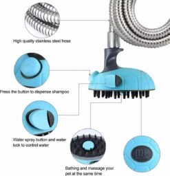 WVspecials Huisdieren Douche - Douche Voor Honden - Honden Douche - Inclusief Slang - Inclusief Drie Kraanadapters - Geschikt Voor Binnen En Buiten - Hondendouche - Hondenbad - Hondenborstel - Hondenkam - Hondenwassen - Hondenzwembad - Tuinslang -Hondenbenodigdheden 1160x1200 1