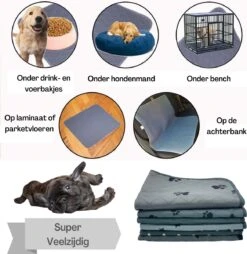 Sharon B - Puppy Training Pad - Plasmat - Beige Met Botjesprint - 80x90 Cm - Hondentoilet - Herbruikbaar - Wasbaar -Hondenbenodigdheden 1167x1200 2