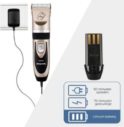 LifeGoods Hondentondeuse - Voor Katten En Honden - Complete Set - 5 Standen - Draadloos - Oplaadbaar - Goud/Zwart -Hondenbenodigdheden 1170x1200 1