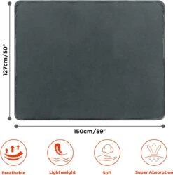 Hondendeken, Fleece, Waterdicht, Wasbaar, Hondenmat, Huisdier, Warme Zachte Deken Voor Hondendeken, Kattendeken, Deken Voor Katten En Honden, Waterdichte Deken Voor Bank, Bed, 150 X 127 Cm -Hondenbenodigdheden 1185x1200 9