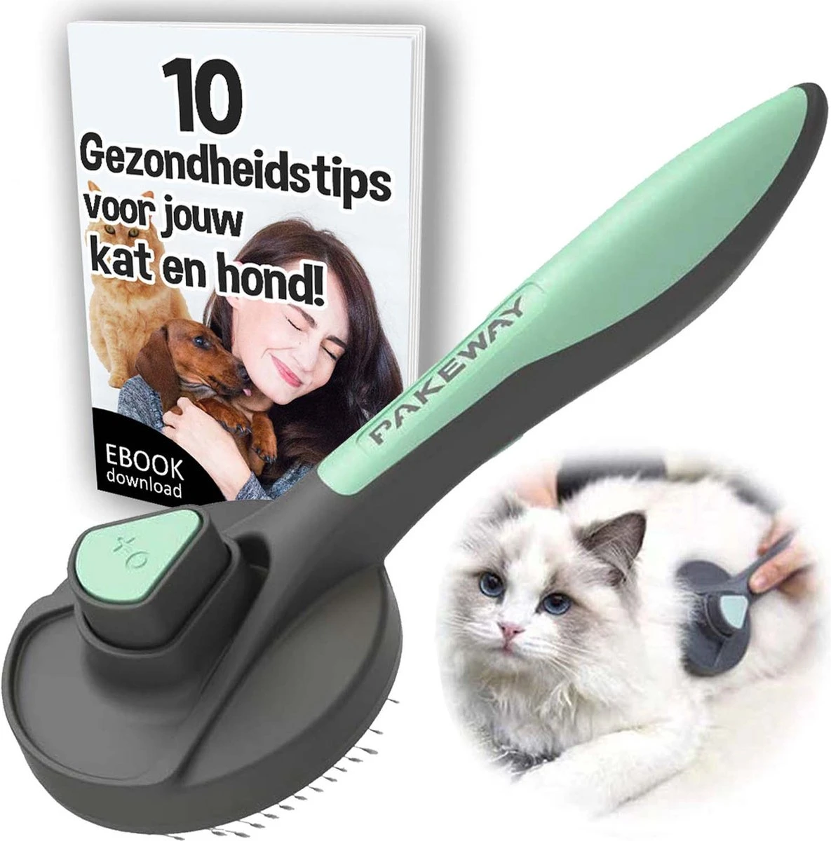 Pakeway Kattenborstel – Hondenborstel – Haarverwijderaar Voor Huisdieren – Kattenkam - Kortharig - Langharig - Inclusief Ebook! 1 Pakeway Kattenborstel – Hondenborstel – Haarverwijderaar Voor Huisdieren – Kattenkam - Kortharig - Langharig - Inclusief Ebook!