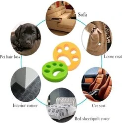 Merkloos Wasmachine Herbruikbare Haarverwijderaar - Huisdierhaar Verwijderaar - Anti Haren - Accessoires Wasmachine - Groen - 1 Stuks -Hondenbenodigdheden 1189x1200