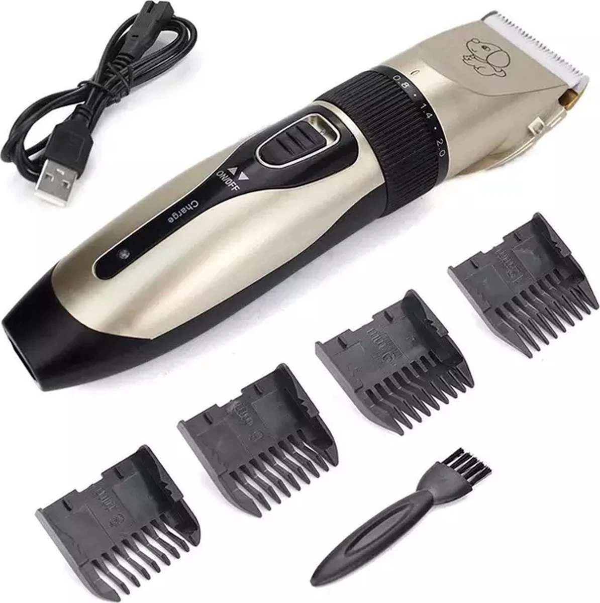 Merkloos Professionele Dierentondeuse - Scheerapparaat Voor Honden En Katten - Trimmer - 4 Opzetstukken - Oplaadbaar - Draadloos - Stil - Verschillende Haar En Vachtlengtes - Haartrimmer - Hondentrimmer - Honden Trimmer - Honden Knippen - Haren Knippen 9 Merkloos Professionele Dierentondeuse - Scheerapparaat Voor Honden En Katten - Trimmer - 4 Opzetstukken - Oplaadbaar - Draadloos - Stil - Verschillende Haar En Vachtlengtes - Haartrimmer - Hondentrimmer - Honden Trimmer - Honden Knippen - Haren Knippen - Afbeelding 9