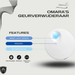 Omara Geurverdrijver – Kattenbak Geurverdrijver – 2023 Model- Oplaadbaar – 100% Krasvrij- Geurverwijderaar- Slimme Sensor -Hondenbenodigdheden 1195x1200 5