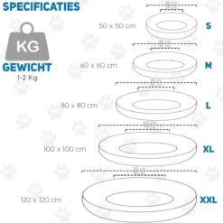 Pawzle Hondenmand - Donut Hondenkussen - Kattenmand - Bed Voor Honden & Katten - Wasbaar - 100cm - Grijs -Hondenbenodigdheden 1199x1200 11