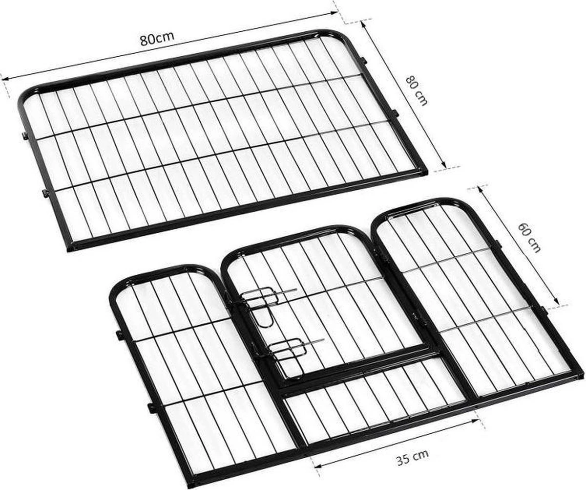 Merkloos Topmast Premium Puppyren - 80 Cm Hoog - 640 Cm Omtrek - Hondenren - Hondenhok - Antraciet 4 Merkloos Topmast Premium Puppyren - 80 Cm Hoog - 640 Cm Omtrek - Hondenren - Hondenhok - Antraciet - Afbeelding 4