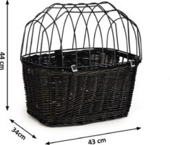 Beeztees - Fietsmand+Draadkap - Zwart - 43x34x44 Cm -Hondenbenodigdheden 1200x1029 2