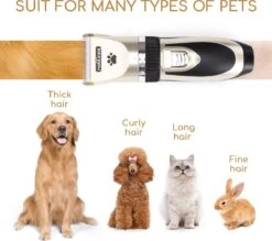 Nobleza B78 - Dieren Tondeuse Set - 4 Opzetkammen - Voor Huisdieren Katten & Honden - Draadloos -Hondenbenodigdheden 1200x1062 2