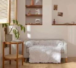 Quzi Hondenkussen Voor Bank - Fluffy Hondendeken - Bankbescherming Hond - 85x85cm - Afneembare Hoes -Hondenbenodigdheden 1200x1075