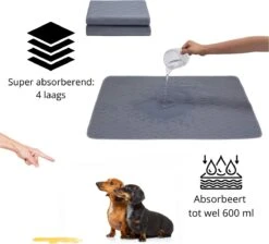 Sharon B - Puppy Training Pad - Plasmat - Beige Met Botjesprint - 80x90 Cm - Hondentoilet - Herbruikbaar - Wasbaar -Hondenbenodigdheden 1200x1087 2