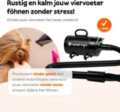 Captain Pup's Professionele Hondenföhn Met 4 Opzetstukken - Bijgeleverde Hondenborstel - Waterblazer Voor Honden - Zwart 12 Captain Pup's Professionele Hondenföhn Met 4 Opzetstukken - Bijgeleverde Hondenborstel - Waterblazer Voor Honden - Zwart -Hondenbenodigdheden 1200x1120 1