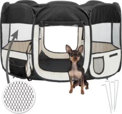 Dailyibed Opvouwbare Puppyren - Zwart - 115x115x58 Cm - Incl. Draagtas - Incl. Voederbak 15 Dailyibed Opvouwbare Puppyren - Zwart - 115x115x58 Cm - Incl. Draagtas - Incl. Voederbak -Hondenbenodigdheden 1200x1120 5