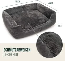 Happilax Wasbaar Hondenbed Met Omkeerbaar Kussen, Hondenmand Voor Kleine Honden, S - Grijs, Puppies Of Katten -Hondenbenodigdheden 1200x1126 1