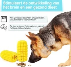 Merkloos Corn Dog Toothbrush - Honden Speelgoed - Hondenspeelgoed - Honden Tandenborstel - Gezond Dieet - Hondenspeeltje - Honden Speelgoed Intelligentie -Hondenbenodigdheden 1200x1130 3