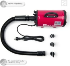 Nuvoo Professionele Hondenföhn / Waterblazer / Hondenborstel Met 3 Opzetstukken - Verstelbare Vermogen Tot 2200W - Warme / Koude Stand - Rood 15 Nuvoo Professionele Hondenföhn / Waterblazer / Hondenborstel Met 3 Opzetstukken - Verstelbare Vermogen Tot 2200W - Warme / Koude Stand - Rood -Hondenbenodigdheden 1200x1136 1