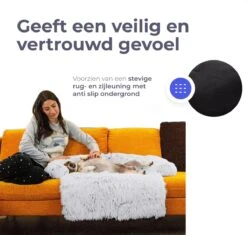 Quzi Hondenkussen Voor Bank - Fluffy Hondendeken - Bankbescherming Hond - 85x85cm - Afneembare Hoes -Hondenbenodigdheden 1200x1142 7