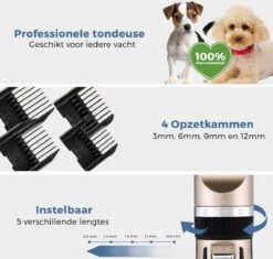 LifeGoods Hondentondeuse - Voor Katten En Honden - Complete Set - 5 Standen - Draadloos - Oplaadbaar - Goud/Zwart -Hondenbenodigdheden 1200x1143 6