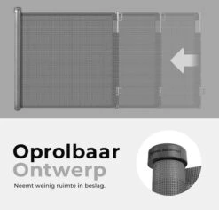 Château Animaux® - Tot 180cm Breed Traphekje Oprolbaar Hond - Stijlvolle Oplossing - Dieren Hek - Honden Hek 13 Château Animaux® - Tot 180cm Breed Traphekje Oprolbaar Hond - Stijlvolle Oplossing - Dieren Hek - Honden Hek -Hondenbenodigdheden 1200x1145 8