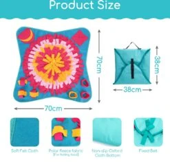 Nobleza Snuffelmat - Speelmat - Hondenspeelgoed - Fleece - Snackmat - 70 X 70 Cm -Hondenbenodigdheden 1200x1148 7