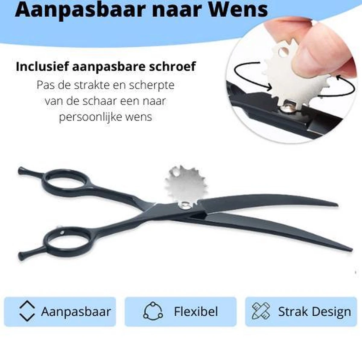 Petsify - Professionele 8-delige Huisdier Knipset - Effileerschaar Hond - Kam Hond - Schaar Hond - Katten Kam - Hondenschaar - Trimschaar Voor Honden - Kapperset - Zwart 6 Petsify - Professionele 8-delige Huisdier Knipset - Effileerschaar Hond - Kam Hond - Schaar Hond - Katten Kam - Hondenschaar - Trimschaar Voor Honden - Kapperset - Zwart - Afbeelding 6