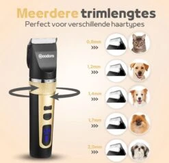 Woodoro Professionele 2-in-1 Hondentondeuse Voor Dikke Vacht – Draadloze Honden Tondeuse & Hondentrimmer – Stille Tondeuse Katten & Honden Trimset -Hondenbenodigdheden 1200x1157 2