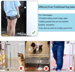 Merkloos ACE Pets – Oprolbaar Hondenrek Voor Binnen - Traphekje Hond Zonder Boren - Veiligheidshek Deurhekje - 180 X 72 Cm - Zwart -Hondenbenodigdheden 1200x1157 6