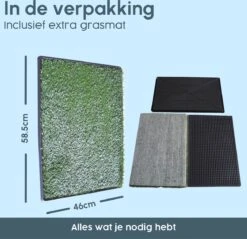 Merkloos Gtrise Hondentoilet Met 2 Matten - Out/Indoor - Zindelijkheidstraining Ebook - Dieren Wc -Hondenbenodigdheden 1200x1162 2