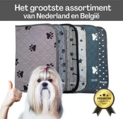 Sharon B - Puppy Training Pad - Plasmat - Beige Met Botjesprint - 80x90 Cm - Hondentoilet - Herbruikbaar - Wasbaar -Hondenbenodigdheden 1200x1163 8