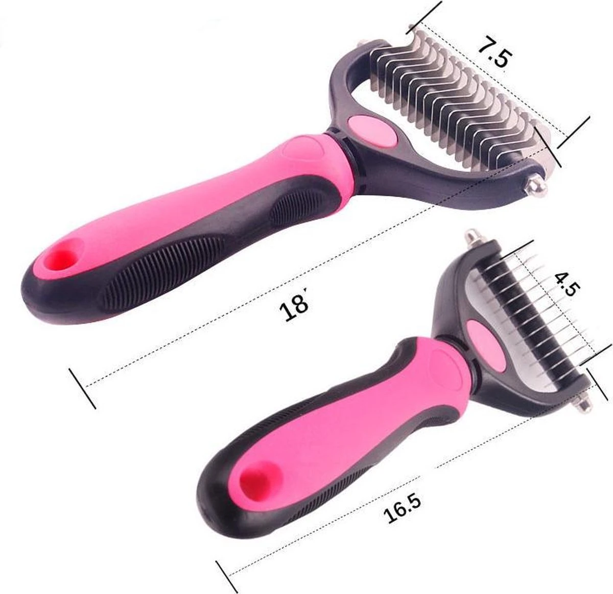 Hondenborstel - Dubbelzijdig Ontharing Tool - Herbruikbare Honden & Kattenvachtkam - Huisdier Grooming - 1 Stuk - Groen 5 Hondenborstel - Dubbelzijdig Ontharing Tool - Herbruikbare Honden & Kattenvachtkam - Huisdier Grooming - 1 Stuk - Groen - Afbeelding 5