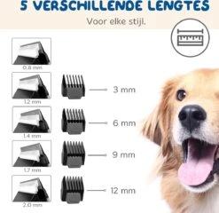 Pawwy Dieren Tondeuse Set Draadloos Voor Honden En Katten – Voor Dikke Vacht - Hondentondeuse – Hondentrimmer - Scheerapparaat - Goud -Hondenbenodigdheden 1200x1165 2