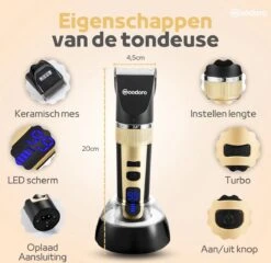 Woodoro Professionele 2-in-1 Hondentondeuse Voor Dikke Vacht – Draadloze Honden Tondeuse & Hondentrimmer – Stille Tondeuse Katten & Honden Trimset -Hondenbenodigdheden 1200x1167 3