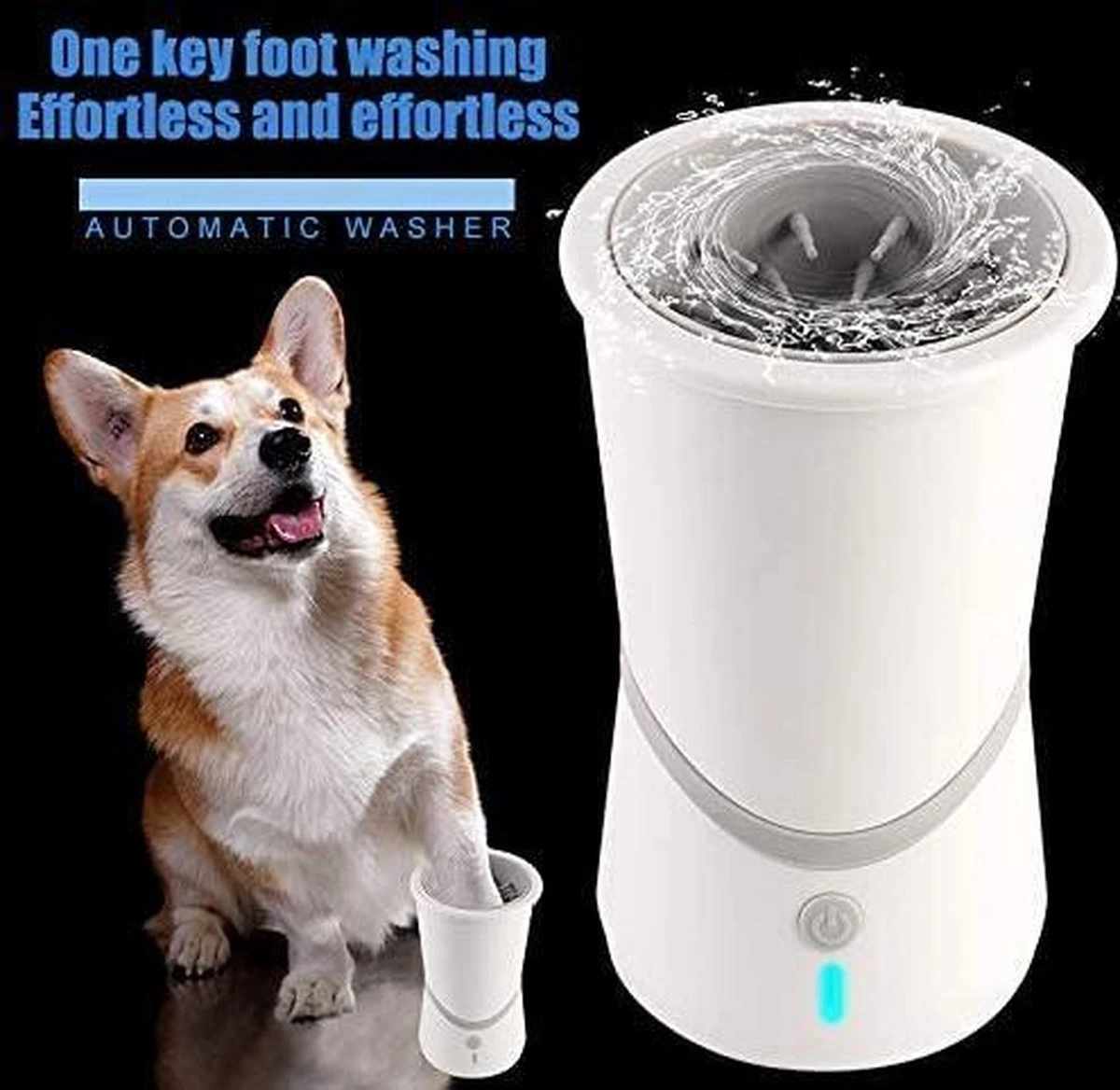 Merkloos Elektrische Hondenpootreiniger Draagbare Pet Voetenreinigingsborstel Zuigerkom Hondenvoetenreiniger Wasmachine Zachte Siliconenborstels Voor Modderige Poten Oplaadbare USB 2 Merkloos Elektrische Hondenpootreiniger Draagbare Pet Voetenreinigingsborstel Zuigerkom Hondenvoetenreiniger Wasmachine Zachte Siliconenborstels Voor Modderige Poten Oplaadbare USB - Afbeelding 2
