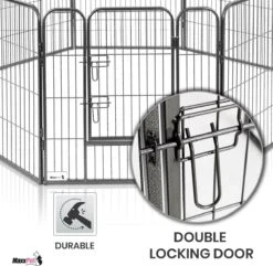 MaxxPet Puppyren - Hondenbench - Hondenren- Puppyren Met 8 Kennelpanelen - Staal -80 X 80 Cm Ø 210 Cm 14 MaxxPet Puppyren - Hondenbench - Hondenren- Puppyren Met 8 Kennelpanelen - Staal -80 X 80 Cm Ø 210 Cm -Hondenbenodigdheden 1200x1172 10