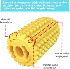 Merkloos Corn Dog Toothbrush - Honden Speelgoed - Hondenspeelgoed - Honden Tandenborstel - Gezond Dieet - Hondenspeeltje - Honden Speelgoed Intelligentie -Hondenbenodigdheden 1200x1176 8