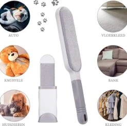 Pet Lovers - Huisdierhaar Verwijderaar - Dierenhaar Verwijderaar - Pluizenborstel - Kledingborstel - Haarverwijderaar - Ontpluizer - Honden En Kattenhaar Verwijderaar - + GRATIS Draagbare Haarverwijderaar -Hondenbenodigdheden 1200x1193 1